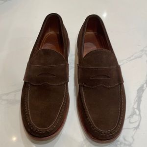 Sid Mashburn chocolate suede penny loafer